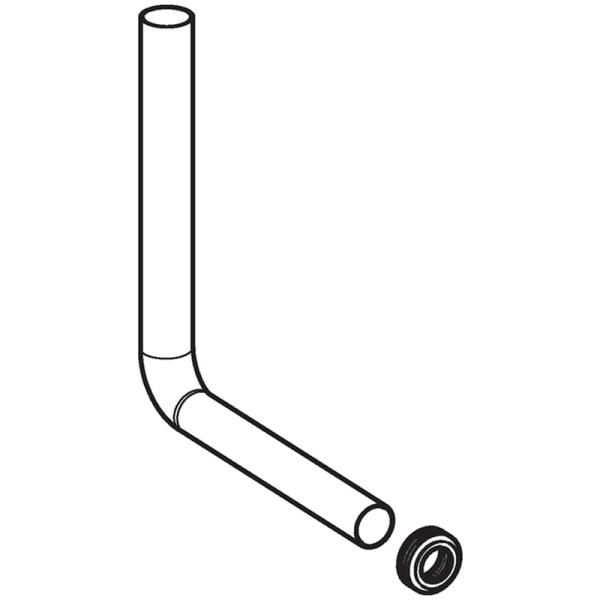 Колено смыва Geberit 90°, 39 x 35 см, для встраиваемых в мебель смывных бачков: d=50мм, A=39см, Пластик, натуральный 119.705.93.1
